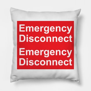 Emergency Disconnect Label For Electrical Service Pillow