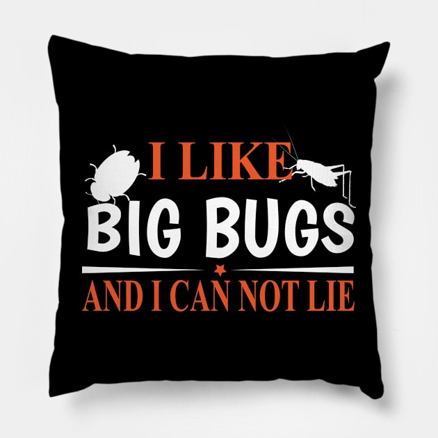 I like Big Bugs Funny Insect Collector Grasshopper Pillow by Mellowdellow