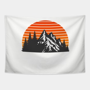 Home Again Colorado Sunset Retro Design Hiking Adventure Unique Minimal - Home At Last Tapestry