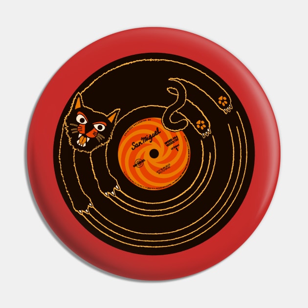 CAT SCRATCH / VINYL RECORD (brown and orange) Pin by boozecruisecrew