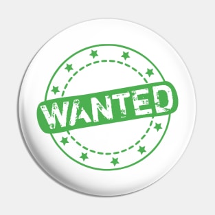 Wanted Stamp Icon Pin