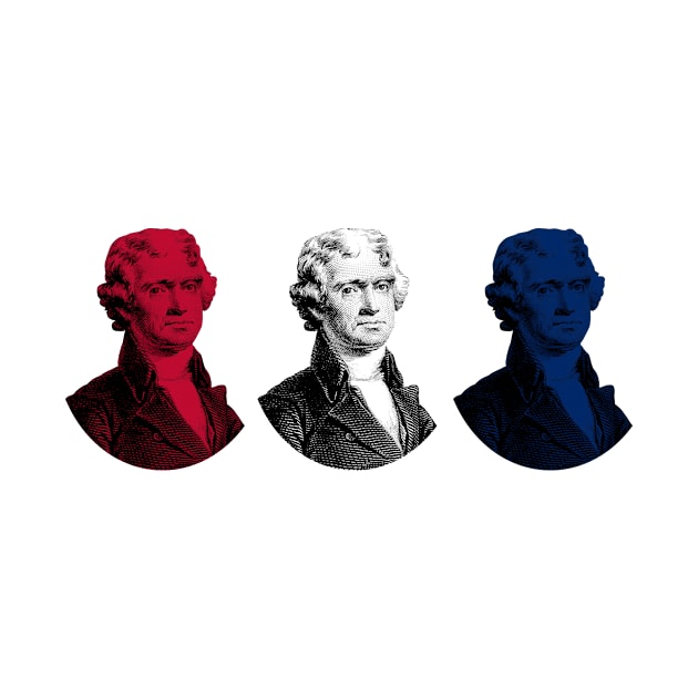 President Thomas Jefferson - Red, White, and Blue by warishellstore