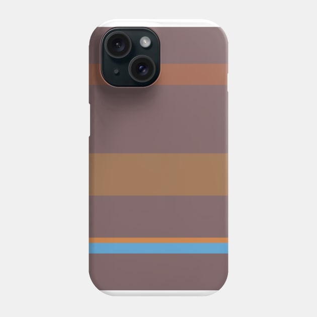 A fantastic tranquility of Carolina Blue, Dirt, Dark Taupe, Redwood and Peru stripes. Phone Case by Sociable Stripes