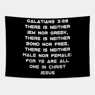 Galatians 3:28 King James Version (KJV) Bible Verse Typography Tapestry