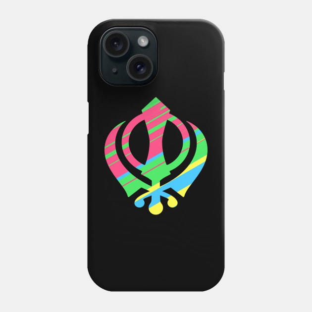 BEAUTIFUL KHANDA SYMBOL - Colorful Khanda Phone Case by PUNJABISTYL