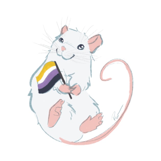 Nonbinary Pride Rattie by Sidhe Crafts