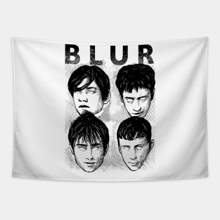 blur band vintage hand drawing illustration design Tapestry