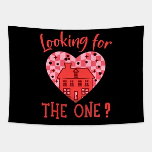 Real Estate Agent Valentines Day Heart House Looking For One Tapestry