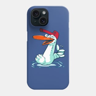 funny duck on the lake sweet cartoon Phone Case