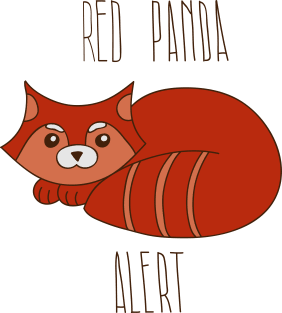 Red panda alert Magnet