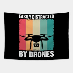 Easily Distracted By Drone Vintage Tapestry