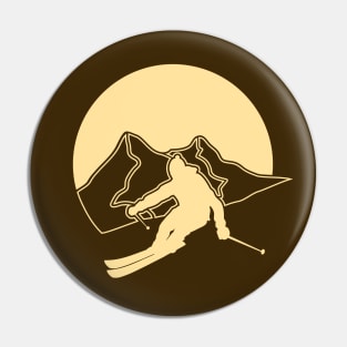 Skier in Ivory Pin
