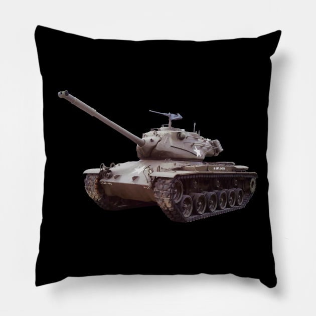 M47 Patton Tank American Army Cold War Tanks Pillow by Battlefields