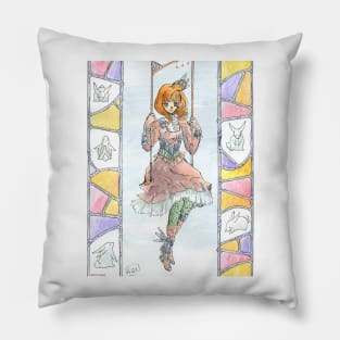 Metal-plated Lolita and Rabbits Pillow