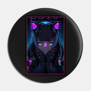 Anime Cat Girl | Quality Anime Design | Chibi Cat Girl Miaw | Manga Anime Art Pin