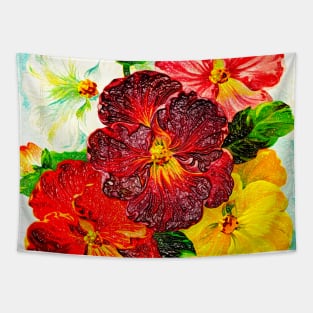 Plasticized colored flowers Tapestry