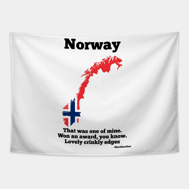 Slartibartfast - Norway Tapestry by Stupiditee
