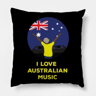 I Love Australian Music Pillow