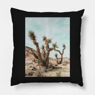 Cacti, Desert, Landscape, Sky, Nature print Pillow