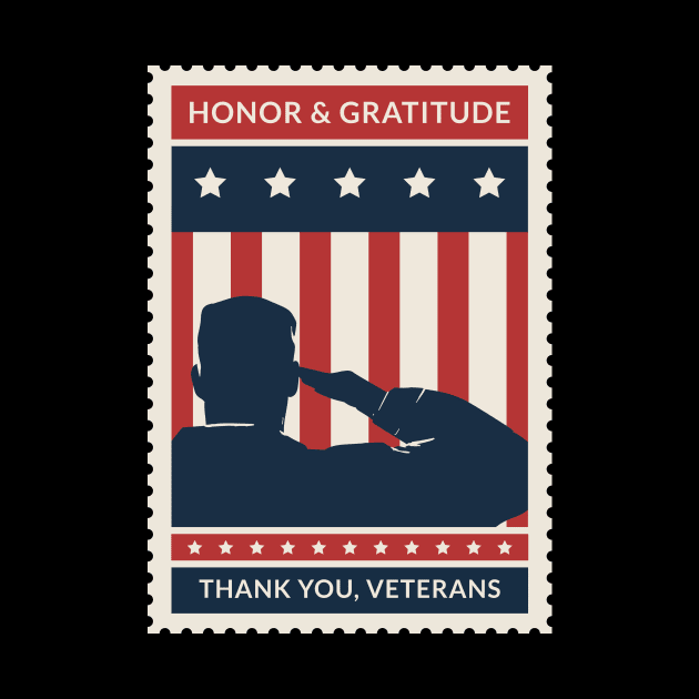 Honor & Gratitude Thank You Veterans by Ken Adams Store