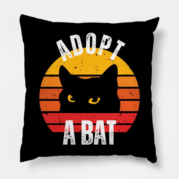 Adopt a Cat Pillow by Golden Eagle Design Studio