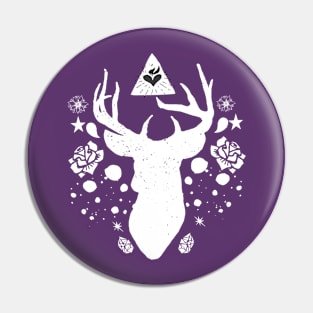 Deer and symbols Pin