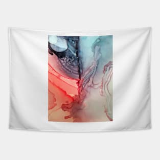 Undertown Meets Lava- Alcohol Ink Painting Tapestry