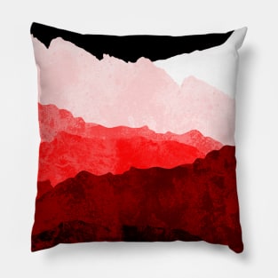 The red sun and hills Pillow