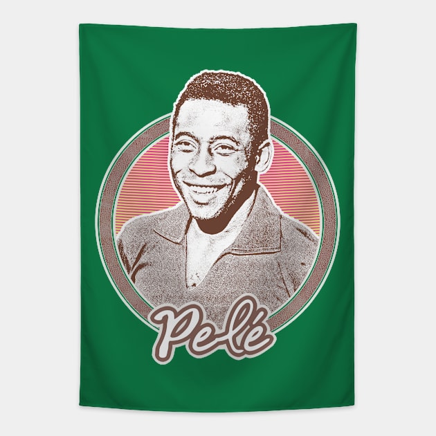 Pelé /// Retro Style Fan Art Design Tapestry by DankFutura
