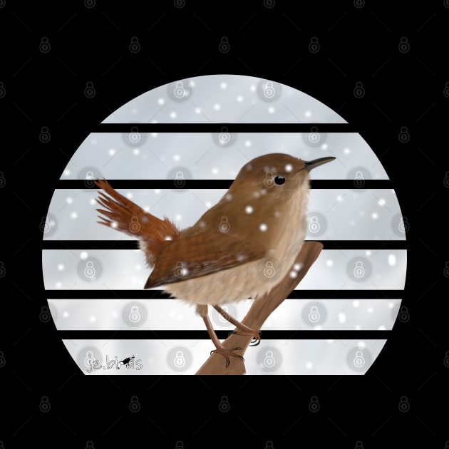 Wren Winter Snow Bird Watching Birding Ornithologist Gift by jzbirds