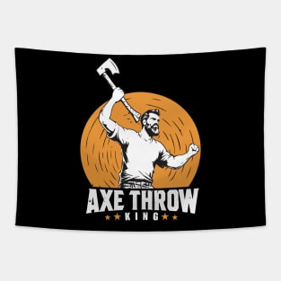 Vintage Axe Throwing manly Gift Tapestry