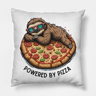 Sloth Life: Powered by Pizza 🍕 Pillow