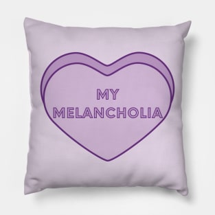 My melancholia purple heart Pillow