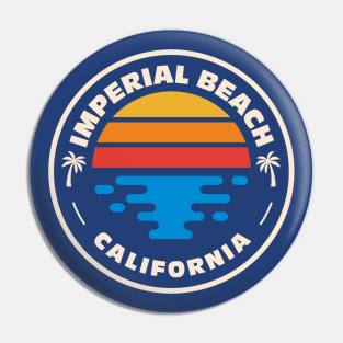 Retro Imperial Beach California Vintage Beach Surf Emblem Pin