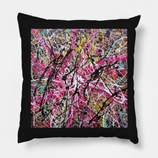 Jackson pollock color art design Pillow