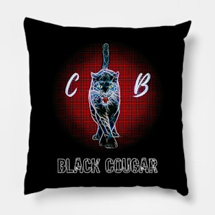 Black Cougar Black Panther CB Cat Black Pillow