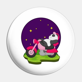 Panda Motorcycle Pin