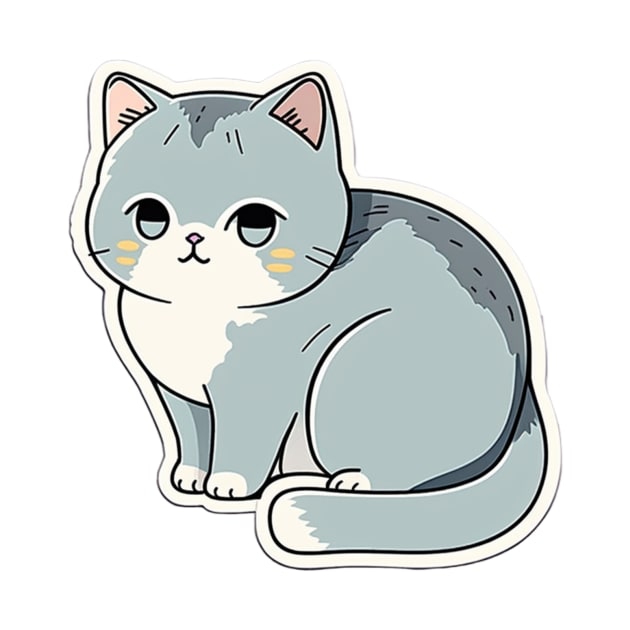 Charming British Short Hair Cat Sticker by cptpuggles