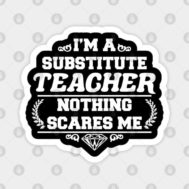 Teacher nothing scares me Magnet by Crow Creations