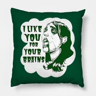 I Like You For Your Brains Pillow