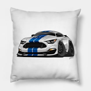 Modern American Muscle Car Cartoon Pillow