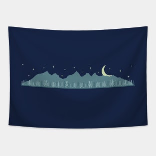 Evening Mountains Tapestry