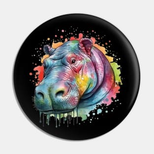 Colorsplash Hippo Pin