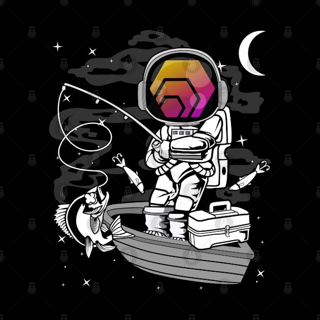 Astronaut Fishing HEX Coin To The Moon HEX Crypto Token Cryptocurrency Blockchain Wallet Birthday Gift For Men Women Kids by Thingking About