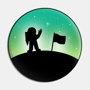 Silhouette Astronaut Pin