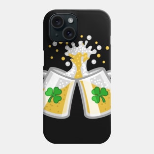 Funny Saint Patricks Day Shamrock and Beer Drinking Phone Case