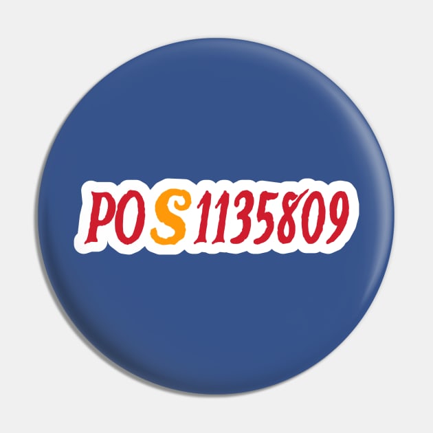 POS1135809 tRump Fulton County Jail Inmate Number - Double-sided Pin by SubversiveWare