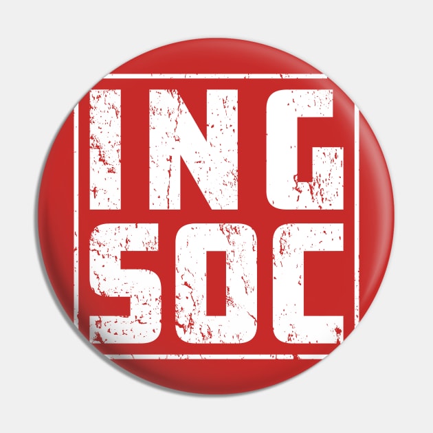 INGSOC: Faded Glory (white) Pin by Sean-Chinery