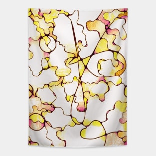 Beautiful Yellow Ornate design Tapestry