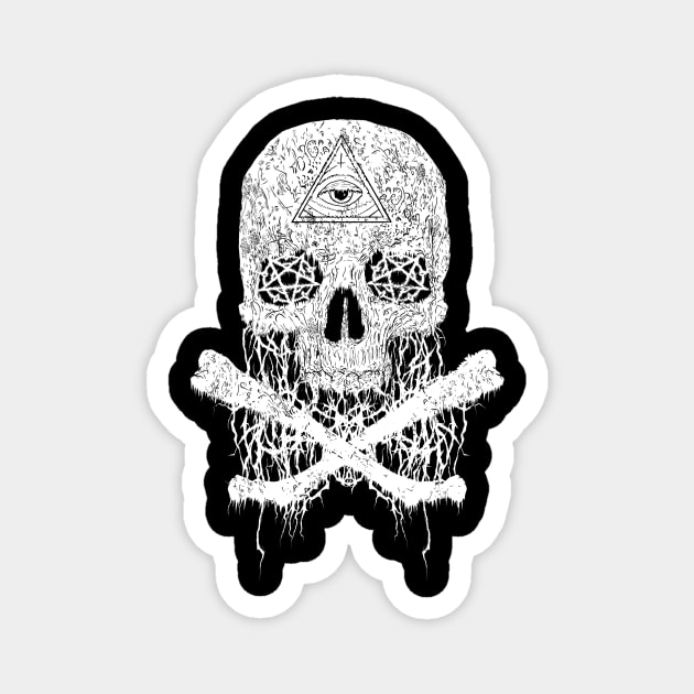 Awesome & Creepy Melting Skull Bones Magnet by theperfectpresents